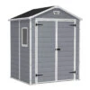 Keter Manor Outdoor Apex Garden Storage Shed, 6 X 5 Feet - Grey