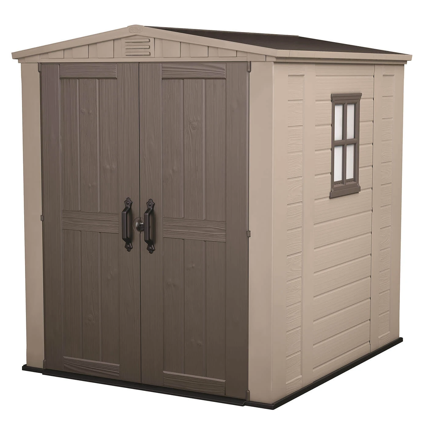 Keter Factor Outdoor Apex Garden Storage Shed, 6 X 6 Feet - Beige 3 Keter Factor Outdoor Apex Garden Storage Shed, 6 X 6 Feet - Beige