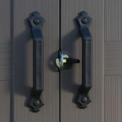 Keter Factor Outdoor Apex Garden Storage Shed 8 X 8 Feet - Beige -Green Garden World 005 1400 1