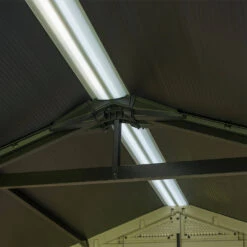 Keter Factor Outdoor Apex Garden Storage Shed 8 X 11 Feet - Beige -Green Garden World 008 1400