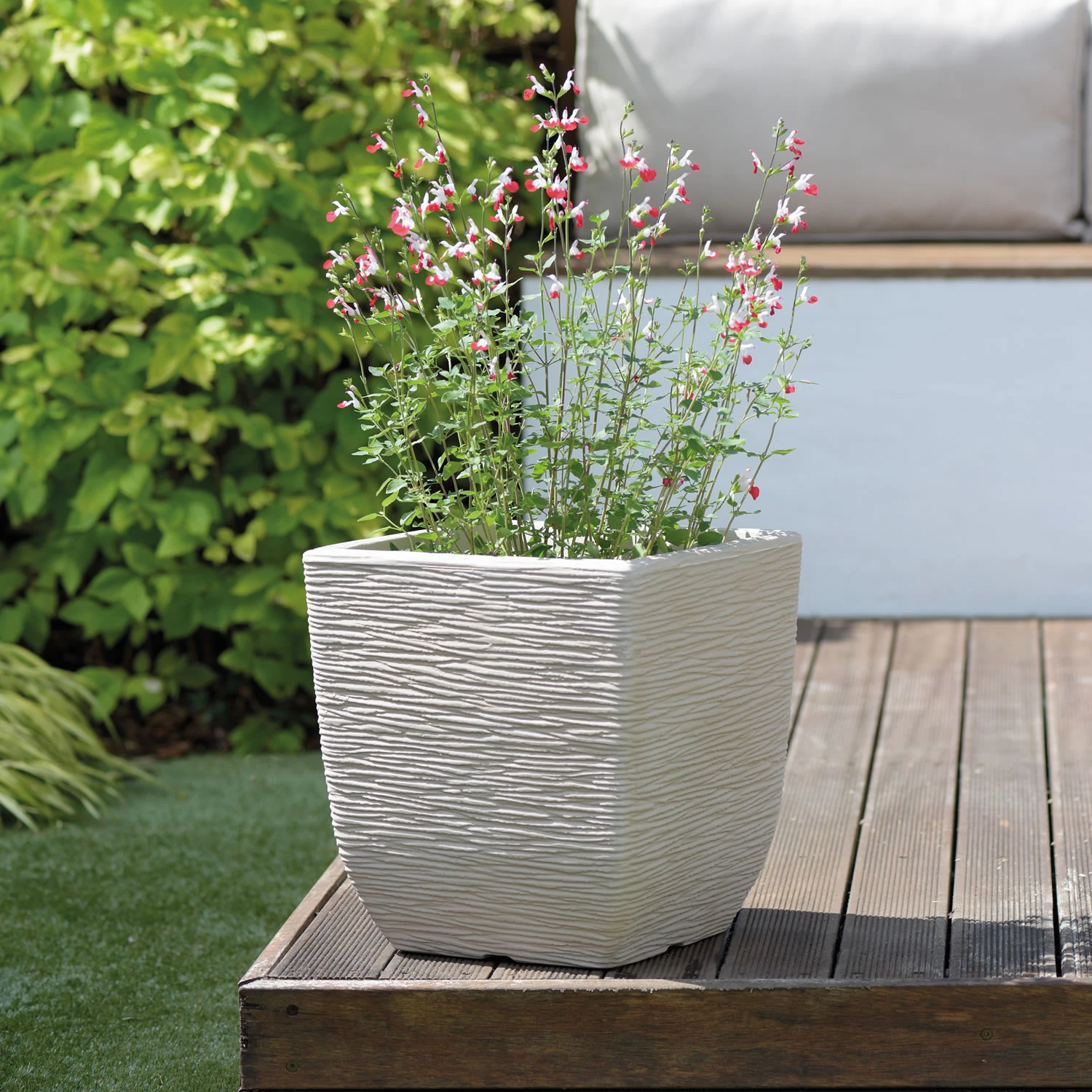 Cotswold Square Planter, Stone Grey - 32cm 3 Cotswold Square Planter, Stone Grey - 32cm