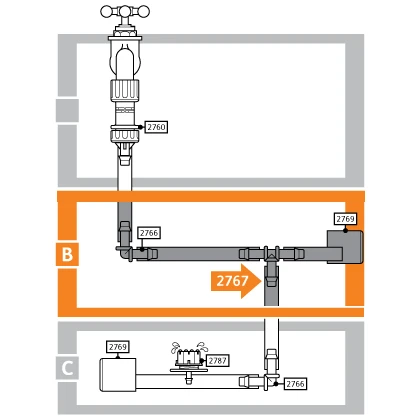 Hozelock Micro Irrigation T-Connector - 2767 4 Hozelock Micro Irrigation T-Connector - 2767 - Image 2