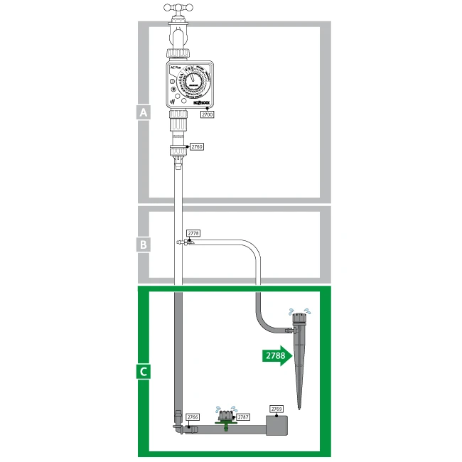 Hozelock Micro Irrigation Stake Adjustable Dripper - 2788 5 Hozelock Micro Irrigation Stake Adjustable Dripper - 2788 - Image 3