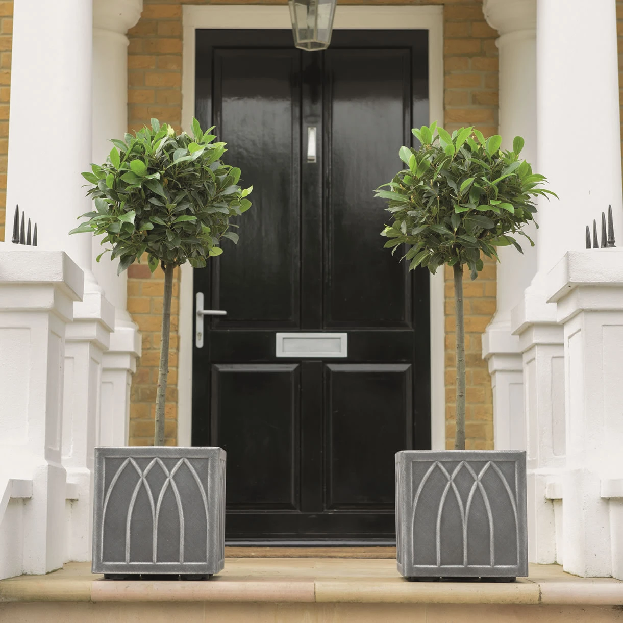 Stewart Versailles Square Planter In Pewter - 32cm 3 Stewart Versailles Square Planter In Pewter - 32cm