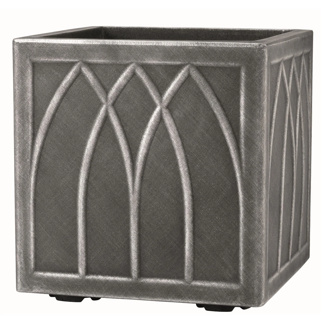 Stewart Versailles Square Planter In Pewter - 32cm 4 Stewart Versailles Square Planter In Pewter - 32cm - Image 2