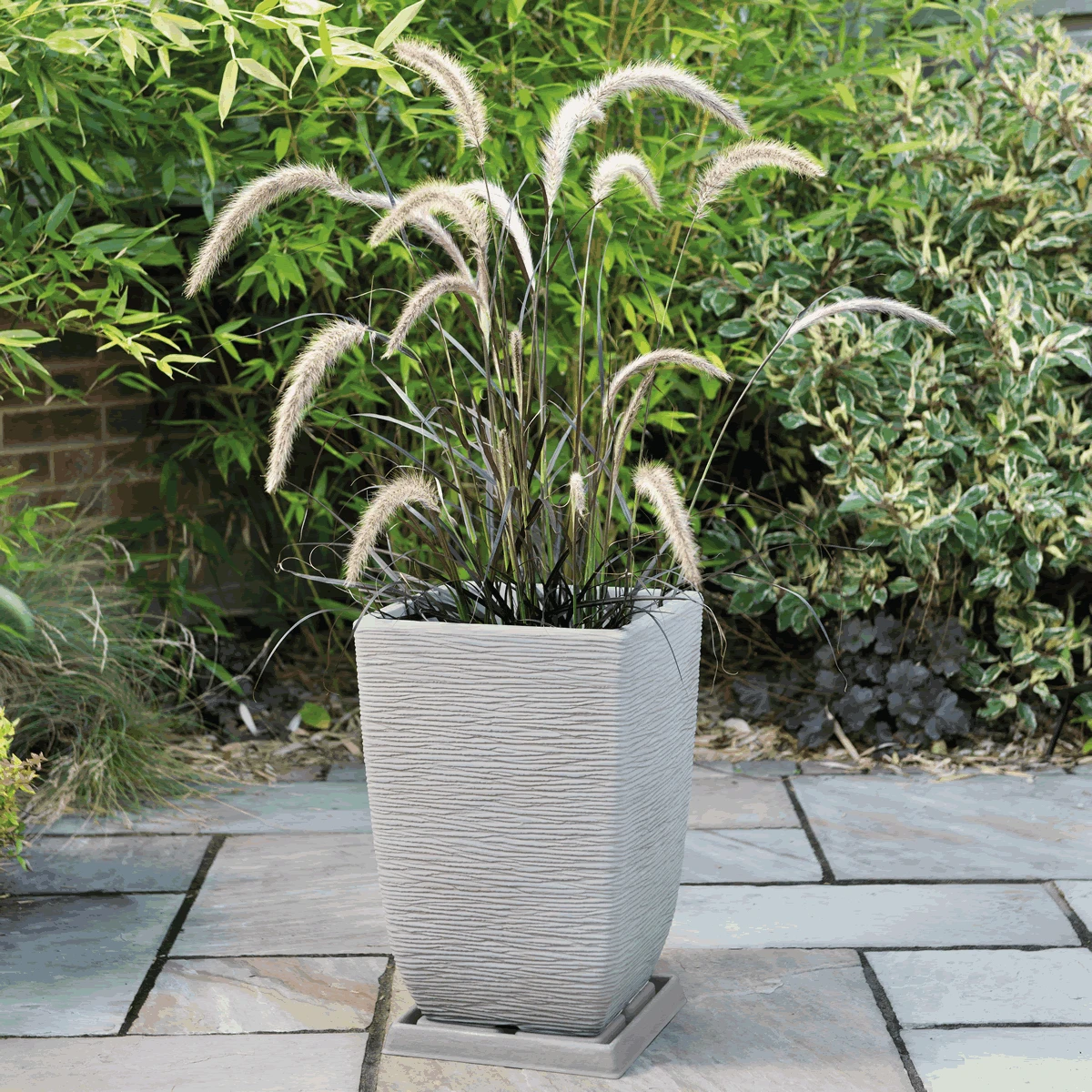 Cotswold Tall Square Planter - 33cm - Limescale Grey 3 Cotswold Tall Square Planter - 33cm - Limescale Grey