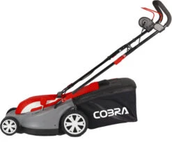 Cobra 15" Electric Lawnmower With Rear Roller -Green Garden World COGTRM38 left large