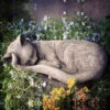 Sleeping Kitten Stone Garden Ornament -Green Garden World CT15 giant