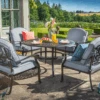 Hartman Amalfi 4 Seat Round Lounge Set In Antique Grey/Platinum 1 Hartman Amalfi 4 Seat Round Lounge Set In Antique Grey/Platinum -Green Garden World L Amalfi round 4 seat lounge antique grey platinum