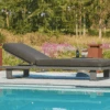 Life Fitz Roy Single Sun Loungers In Lava / Carbon -Green Garden World L Fitz Roy sun lounger