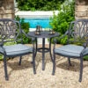 Hartman Amalfi Bistro Set In Antique Grey / Platinum
