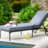 Hartman Amalfi Lounger In Antique Grey / Platinum -Green Garden World L Hartman Amalfi Lounger antique grey