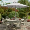 Hartman 3m Traditional Parasol In Wheatgrass -Green Garden World L Hartman parasol wheatgrass