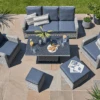 LIFE Hawaii Lounge Sofa Garden Furniture Set - Yacht / Carbon 1 LIFE Hawaii Lounge Sofa Garden Furniture Set - Yacht / Carbon -Green Garden World L Hawaii 3 seat lounge yacht carbon
