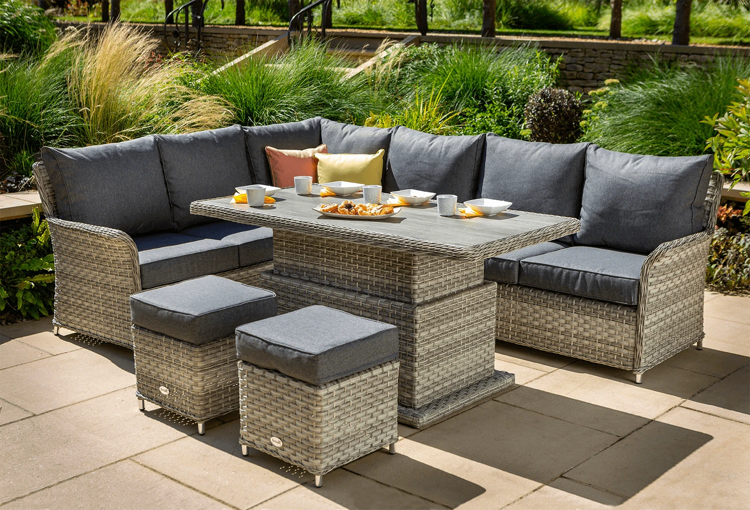 Hartman Heritage Tuscan Rectangular Corner Sofa Set In Ash / Slate 3 Hartman Heritage Tuscan Rectangular Corner Sofa Set In Ash / Slate