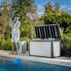 Keter Denali 757 Storage Box -Green Garden World L Keter Denali 200 open min