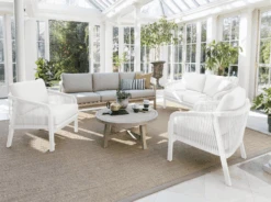 Kettler Cora Rope 3-Seater Garden Sofa -Green Garden World L Kettler Cora 3 seat rope sofa in group