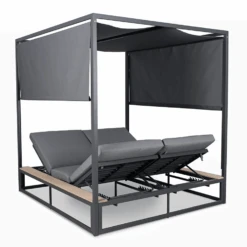 Kettler Elba Daybed In Anthracite/Teak 11 Kettler Elba Daybed In Anthracite/Teak -Green Garden World L Kettler Elba daybed studio