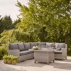 Kettler Palma Grande Fire Pit Corner Sofa Set In White Wash / Taupe -Green Garden World L Kettler Palma grande corner fire pit white wash