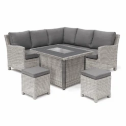 Kettler Palma Mini Corner Fire Pit Set In White Wash / Taupe 10 Kettler Palma Mini Corner Fire Pit Set In White Wash / Taupe -Green Garden World L Kettler Palma mini corner fite pit white wash studio