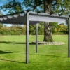 Hartman Roma Pergola 3m X 3m - Grey -Green Garden World L Roma pergola grey 3m