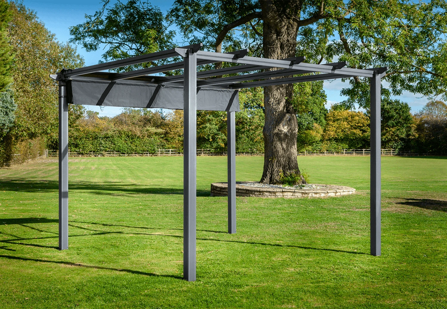 Hartman Roma Pergola 3m X 3m - Grey 4 Hartman Roma Pergola 3m X 3m - Grey - Image 2