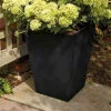 Stewart 40cm Diameter Tall Square Basalt Planter -Green Garden World L Stewart 40cm sqaure tall basalt planter