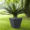 Artstone Pot Ella Black Large -Green Garden World L artstone pot ella black large