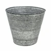 Ribbed Galvanised Planter Large -Green Garden World L galvanised planter large