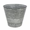 Ribbed Galvanised Planter Small -Green Garden World L galvanised ribbed planter small