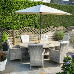 Hartman Heritage Tuscan 6 Seater Elliptical Dining Set In Beech / Dove