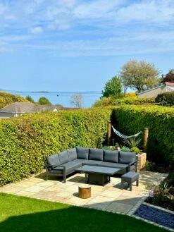 LIFE Timber Aluminium Corner Sofa Set In Lava / Carbon - No Extension -Green Garden World L life timber LC Customer