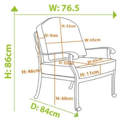 Hartman Amalfi Companion Set In Antique Grey/Platinum -Green Garden World L1 hartman amalfi companion chair size