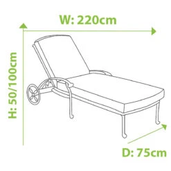 Hartman Amalfi Lounger In Antique Grey / Platinum 7 Hartman Amalfi Lounger In Antique Grey / Platinum -Green Garden World L1 hartman amalfi lounger size 1