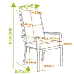 Hartman Vienna Garden Dining Chair -Green Garden World L1 hartman vienna dining chair size