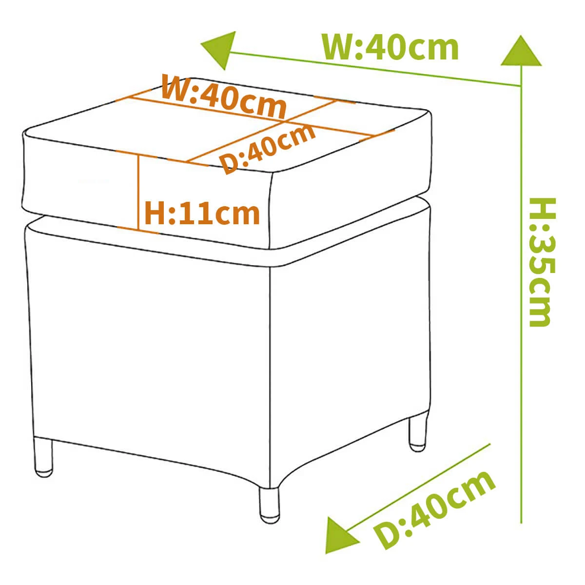 Hartman Heritage Stool With Cushion Ash / Slate 4 Hartman Heritage Stool With Cushion Ash / Slate - Image 2