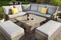 Hartman Heritage Grand Tuscan Square Corner Sofa Set In Beech / Dove -Green Garden World L2 hartman heritage grand tuscan square casual dining set beech dove