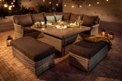 Hartman Heritage Grand Square Corner Sofa Set With Gas Fire Pit Table In Ash / Slate 9 Hartman Heritage Grand Square Corner Sofa Set With Gas Fire Pit Table In Ash / Slate -Green Garden World L3 hartman heritage grand square corner sofa set gas firepit table ash