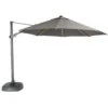 Kettler 3.5m Free Arm Parasol With LEDs And Wireless Speaker In Grey -Green Garden World PL35 lights giant