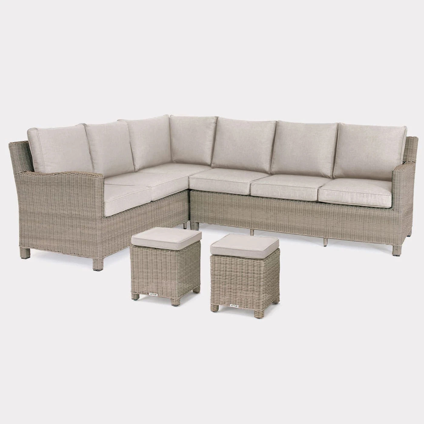Kettler Palma Right Hand Corner Sofa With Fire Pit Table In Oyster And Stone 4 Kettler Palma Right Hand Corner Sofa With Fire Pit Table In Oyster And Stone - Image 2