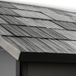 Keter Premier 759 Outdoor Apex Garden Storage Shed 7.5 X 9 Feet- Grey -Green Garden World Premier20759 7 1400