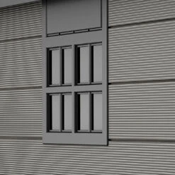 Keter Premier 759 Outdoor Apex Garden Storage Shed 7.5 X 9 Feet- Grey -Green Garden World Premier20759 8 1400