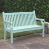Sandwick Winawood 2 Seater Wood Effect Garden Bench - Duck Egg Green -Green Garden World Sandwick garden bench duck egg