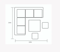 Hartman Westbury Square Corner Sofa Lounge Set In Ash / Slate 7 Hartman Westbury Square Corner Sofa Lounge Set In Ash / Slate -Green Garden World Westbury square set 1