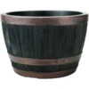 Blenheim Black Oak & Copper Effect Half Barrel Planter - 40cm