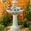 Solar Umbrella Fountain Water Feature 2 Solar Umbrella Fountain Water Feature -Green Garden World children dog under umbrella water fountain feature smart solar