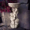 Climbing Cherub Birdbath Stone -Green Garden World g ba27