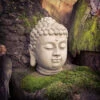 Small Stone Buddha Head Ornament 1 Small Stone Buddha Head Ornament -Green Garden World g bd13