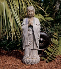 Hands Together Buddha Resin Garden Ornament By Design Toscano