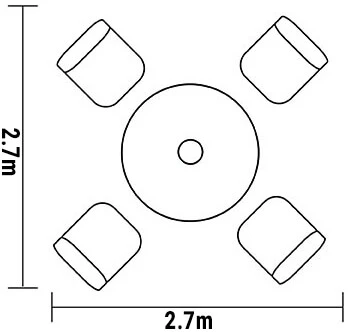 Hartman Heritage Tuscan 4 Seater Dining Set In Ash / Slate 6 Hartman Heritage Tuscan 4 Seater Dining Set In Ash / Slate - Image 4